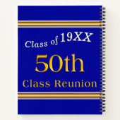 Blauw en Goud, 50e klas reünie Deluxe Notitieboek (Achterkant)
