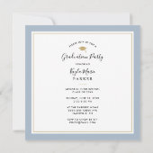 Blauw en goud | 8 Fotoplein-gradustrie Aankondiging (Achterkant)