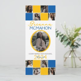 Blauw en Goud 9 Foto Afstuderen Aankondiging