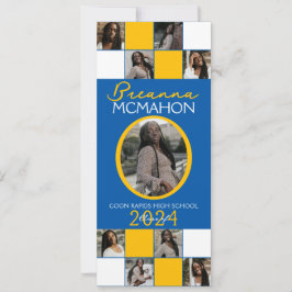 Blauw en Goud 9 Foto Afstuderen Aankondiging