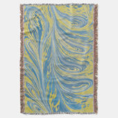 Blauw En Goud Abstract Golf Deken (Voorkant Verticaal)