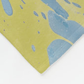 Blauw En Goud Abstract Golf Fleece Deken (Hoek)