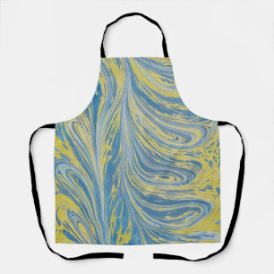 Blauw En Goud Abstract Golf Schort