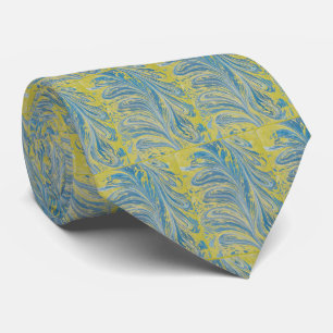 Blauw En Goud Abstract Golf Stropdas