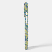 Blauw En Goud Abstract Golfpatroon Case-Mate iPhone Case (Achterkant / Links)