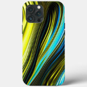 Blauw en Goud Abstract Zijde en Satijnbroodjes Case-Mate iPhone Case (Achterkant)