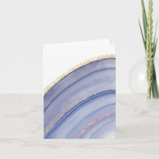 Blauw en goud agaat notitiekaarten (Voorkant)