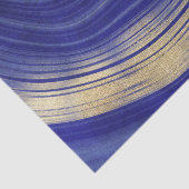 Blauw en goud agaatpatroon tissuepapier (Detail)