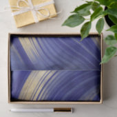 Blauw en goud agaatpatroon tissuepapier (Geschenk)