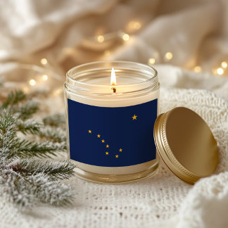 Blauw en goud Alaska Vlag Rechthoekige Sticker