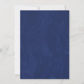 Blauw en goud alcohol inkt trouw uitnodiging (Achterkant)