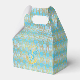 Blauw en Goud Anker Favor Box Bedankdoosjes
