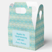 Blauw en Goud Anker Favor Box Bedankdoosjes (Geopend)