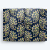 Blauw en Goud Art Deco Peacock Cadeaupapier