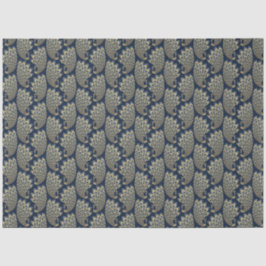 Blauw en Goud Art Deco Peacock Decoupage Tissuepapier