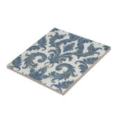 Blauw en Goud Barok Damask Tegeltje (Zijkant)