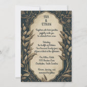 Blauw en Goud Betoverde Wilg Kaart (Achterkant)