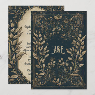 Blauw en Goud Betoverde Wilg  Kaart