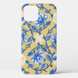  Blauw en Goud Bloemen Chinoiserie Case-Mate iPhone Case