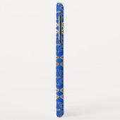 Blauw en Goud Boho Floral Mandala Patroon Case-Mate iPhone Case (Achterkant/links)