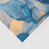 Blauw en Goud Botanische Decoupage Tissuepapier (Detail)