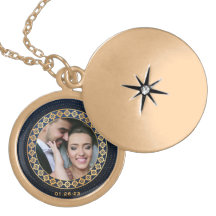 Blauw en Goud Bruiloft Ketting