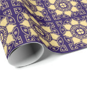 Blauw en goud cadeaupapier (Rol Hoek)