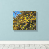 Blauw en goud canvas afdruk (Insitu (Houten vloer))