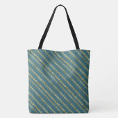 Blauw en goud chic fun tas (Achterkant)