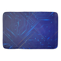 Blauw en Goud Circuit Patroon