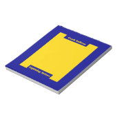 Blauw en goud coach notitieblok (Linkerzijde)