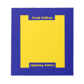 Blauw en goud coach notitieblok (Voorkant)