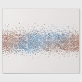 Blauw en Goud Confetti inpakpapier (Vlak)