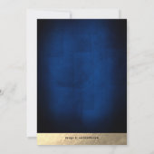 Blauw en Goud Confetti Verrassingsfeest Kaart (Achterkant)