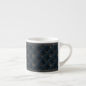Blauw En Goud Deco Patroon Espresso Kop (Rechts)