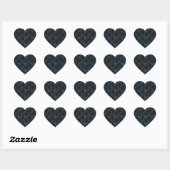 Blauw En Goud Deco Patroon Hart Sticker (Vel)