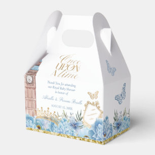 Blauw en Goud Eens Upon a Time Prinses Favor Doos Bedankdoosjes