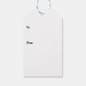 Blauw en Goud Elegant Inpakpapier Gift Labels Cadeaulabel (Achterkant)