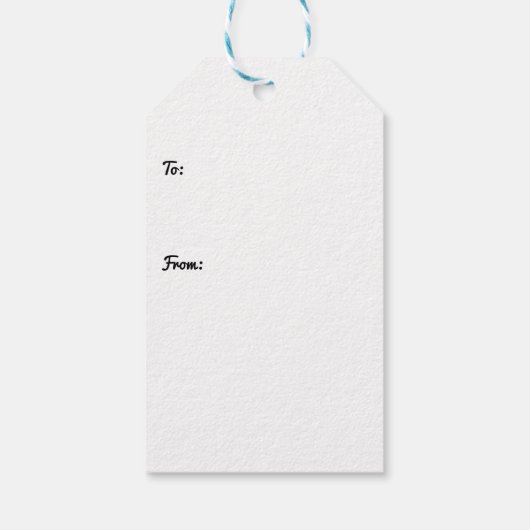 Blauw en Goud Elegant Inpakpapier Gift Labels Cadeaulabel (Achterkant)