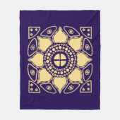 Blauw en goud fleece deken (Voorkant)