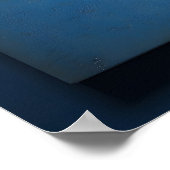 Blauw en goud geometrisch abstract luxe poster (Hoek)