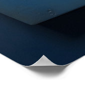 Blauw en goud geometrisch abstract luxe poster (Hoek)