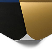Blauw en Goud Geometrisch Poster (Hoek)