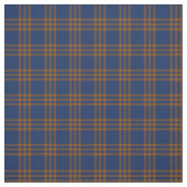 Blauw en goud geruit stof (Swatch)