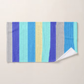 Blauw en Goud Gestreepte Badhanddoek Sets Bad Handdoek (Handdoek)