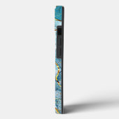 Blauw en goud glinsterend marmer  Case-Mate iPhone case (Achterkant / Links)