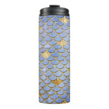 Blauw en goud glinsterende zeemeermin schubben