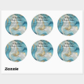 Blauw en goud glitters Body Butter Pot Etiket (Vel)