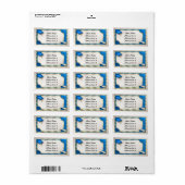 Blauw en Goud Grauation Adresetiketten Etiket (Full Sheet)