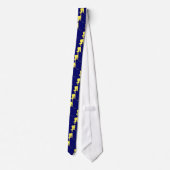 BLAUW EN GOUD HOCKEY STROPDAS (Achterkant)